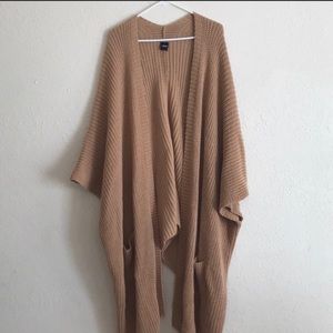 ASOS: Camel Knit Poncho Cardigan
